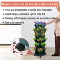 thumbnail image 7 of 2 Pack 6 Tier Green Stackable Strawberry Planter Garden Tower for Vegetables Flowers Herbs Succulents Vertical Oasis Grow Your Own, 7 of 7