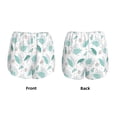 thumbnail image 5 of Lsque Leaf Print Green Printed Women's Running Shorts with Liner Pockets,Elastic Quick Dry Workout Athletic Gym Yoga Shorts,Womens High Waist Shorts-Small, 5 of 9