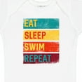 thumbnail image 4 of Inktastic Swimming Eat Sleep Swim Repeat Boys or Girls Baby Bodysuit, 4 of 5