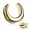 Gold, variant on Saddle Spreader Plain Ear Plugs Surgical Steel 0ga-1in- Sold as Pair