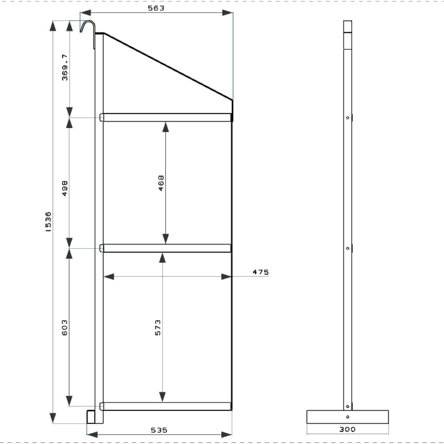 AOILE Shipping Container Shelving Brackets 2/4-Pack | 60” x 22” 3-Tier Heavy-Duty Design | Powder-Coated Steel, Quick Installation for Trailers, Garages, and Cargo Containers