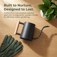 thumbnail image 5 of Wuxiuli Stainless Steel Long Spout Black Small Watering Can for Indoor Plants 1pack, 5 of 7