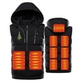 thumbnail image 1 of Birdeem Veste Chauffante pour Hommes, Imprimé de Noël Color Block, Col Montant, Haut Sans Manches, Veste de Mode Hiver, 1 of 2