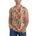 thumbnail image 2 of Goofa Funny Dogs Family Printed Men's Sleeveless T-Shirt - Athletic Gym Workout Tank Top for Men - Moisture-Wicking, UPF 30+ Quick-Dry Muscle Tee-Large, 2 of 8