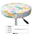 thumbnail image 4 of Bingfone Zebra Colourful Padded Round Bar Stool Cover Cushion with Elastic Fabric Round Chair Seat - Zebra Colourful, 4 of 7