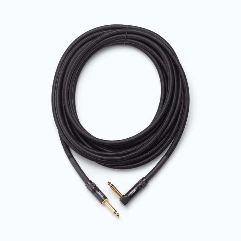 On-Stage OSPRO-ICR-25 Production-Grade Braided Instrument Cable (Right Angle to Straight) 25 ft