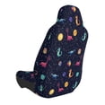 thumbnail image 2 of Goofa Space Dinosaur Pattern Elastic Car Seat Cover - Stretchable Auto Seat Protector, Easy to Install and Clean for Cars, SUVs, Trucks, and Vans, 2 of 5