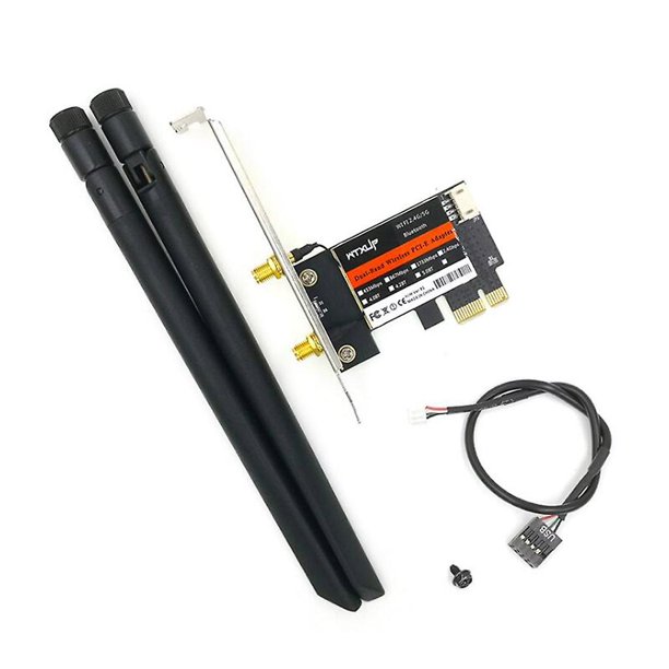Black Tarjeta Wifi 7260 7260ac Pci-e X1 X16 Bt4.0 1200m Doble banda 2,4 ghz 5ghz Wlan
