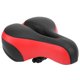 thumbnail image 5 of Asiento de bicicleta de montaña con muelles huecos tallados, cómodo sillín de bicicleta de cuero de microfibra negro y rojo, 5 of 8