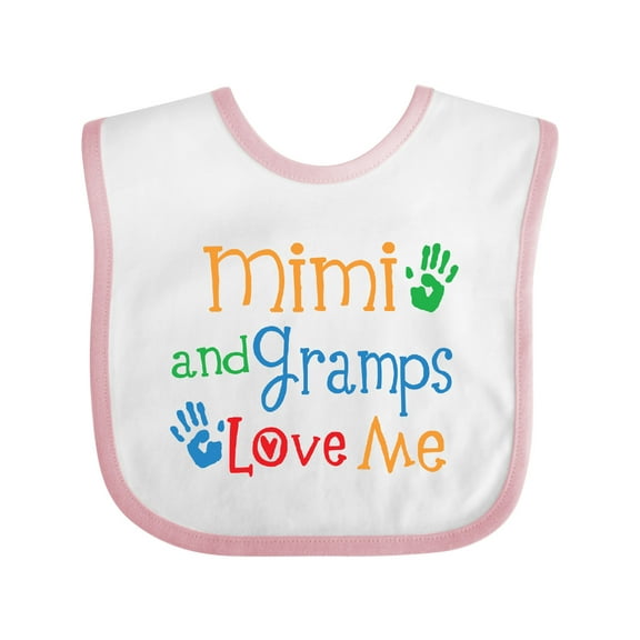 Inktastic Mimi and Gramps Love Me Boys or Girls Baby Bib