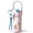 Pink Floral, variant on Sidagar 25 fl oz Stainless Steel Insulated Water Bottle with Handle, Leakproof Straw Lid, Silver Bow