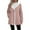 Pink, variant on Women's Long Sleeve Hooded Jacket, Mid-Length Fleece Lined Coat with Pockets, Solid Color Casual Outerwear for Women, Soft Plush Inner Lining Winter Jacket, Comfortable Warm Zip Up Hooded Coat Black