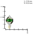 thumbnail image 2 of 3 1/2 Carat T.G.W. Chrome Diopside And Black White Diamond Accent 14k Gold Over Silver 3-Piece Jewelry set, 2 of 7