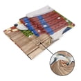 thumbnail image 5 of Christmas Snowman Shower Curtain Winter Snowflake Xmas Wreath Pine Trees Branch Rustic Farmhouse Bathroom Curtain 72x72Inch, 5 of 7