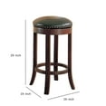 thumbnail image 2 of Aboushi Swivel Bar Stools with Upholstered Seat Brown (Set of 2), 2 of 6
