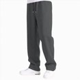 thumbnail image 2 of Child Boys Baggy Sweatpants Solid Color Casual Joggers Athletic Pants 5-16 Years Kids Open Bottom Straight Leg Fall Winter Pants Kids Pants Size 9-10 Years, 2 of 5