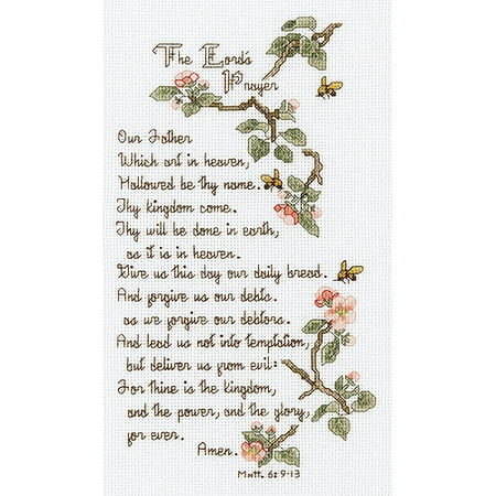 14 Count Counted Cross Stitch - Janlynn The Lord's Prayer Counted Cross Stitch Kit, 5-1/2
