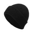 thumbnail image 2 of ASFGIMUJ Fashion Couples Women Men Worn Down Style Sport Pure Color Keep Warm Winter Outdoor Knitted Hats Black One Size, 2 of 5