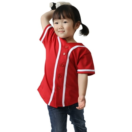 

Hat and Beyond Kids Unisex Baseball Jersey Button Down Athletic Sportswear Uniform