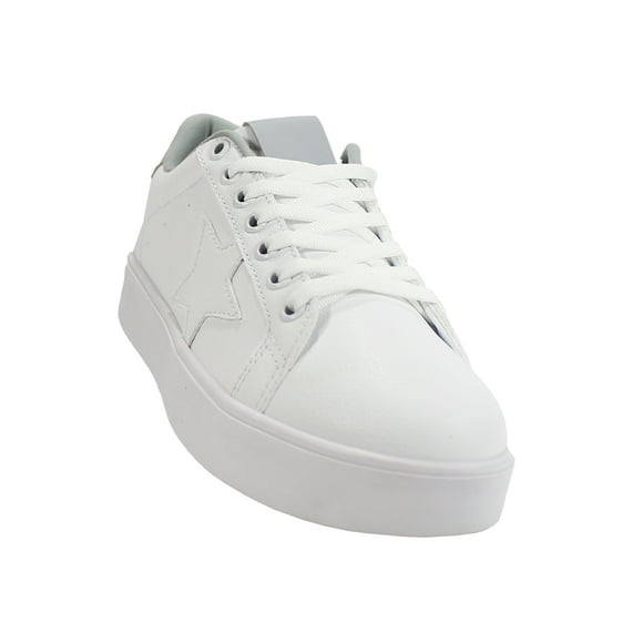 TENIS CASUAL DE MUJER BLANCO SINTETICO MARCA LEON 4426
