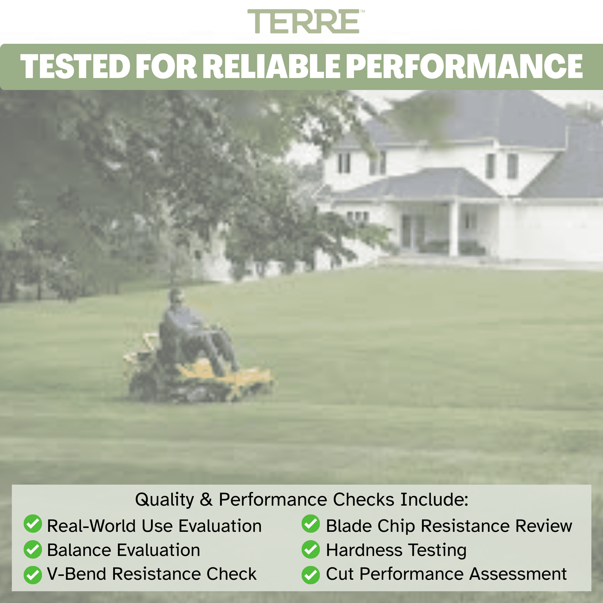 Terre 46 Inch Lawn Mower Blades, for Cub Cadet, Craftsman, Troybilt