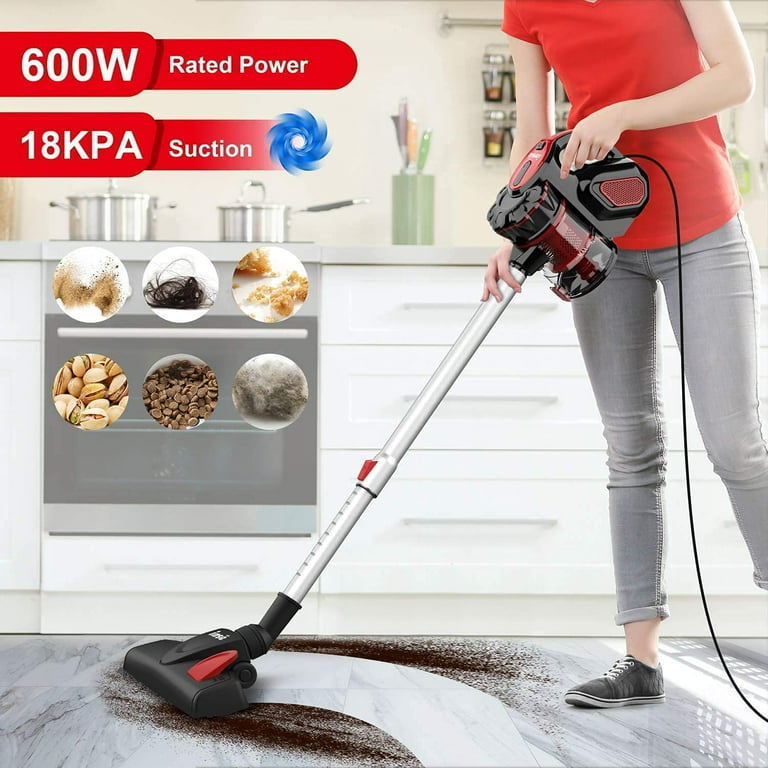 INSE I5 Corded Stick Vacuum with Retractable Cord for Floors