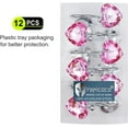 thumbnail image 6 of Shower Curtain Hooks Rings for Bathroom, 12PCS Heart Stainless Steel Rust Resistant Decorative Rhinestones Shower Curtain Rings Hangers for Shower Curtains, 6 of 6
