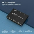 thumbnail image 2 of 8K DisplayPort UHD Splitter Switcher SST Hub DisplayPort Output Directional 1 in 3 Out DisplayPort Multiple Stream, 2 of 11