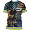 thumbnail image 2 of Lotusprinthandmade Personalized September 11th Firefighter All Gave Some T-Shirt 3D Unisex, Multicolor, 2 of 3
