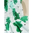 thumbnail image 6 of Inevnen Toddler Baby Girl St. Patrick's Day Dress Strap Sleeveless Lucky Clover Print Layered Dresses Skirt Outfits, 6 of 9