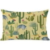 "Ardvark Cactus" Indoor Throw Pillow by April Heather Art, 14"x20"
