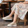 thumbnail image 4 of STQ Womens Casual Shoes Breathable Women's Fashion Sneakers Lightweight Slip on Travel Shoe for Women with Fold-Down Heel Beige Size 9, 4 of 7