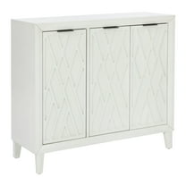 Powell Romona 3-Door Accent Cabinet, Antique White