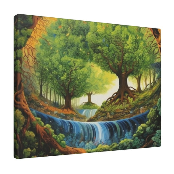 Canvas Wall Art Picture Tree of Life Natural Landscape Home Decoration 16x20in White