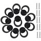 thumbnail image 1 of 10 piezas de manija de gabinete negra, manija de puerta de metal, manija de anillo de cajón, manija de mueble redonda clásica, manijas de mueble, manijas de mueble con tornillos para armario, 1 of 5