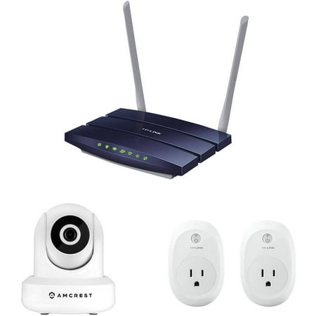Amcrest Ip2M-841W 1080P WiFi IP Pan/Tilt 2-Way Camera with Cloud Recording, 2 TP-Link Hs110 Kit WiFi Smart Plugs with Energy Monitoring and TP-Link Archer C50 Ac1200 Wireless Dual-Band Router Amcrest Ip2M-841W 1080P WiFi IP Pan/Tilt 2-Way Camera with Cloud Recording, 2 TP-Link Hs110 Kit WiFi Smart Plugs with Energy Monitoring and TP-Link Archer C50 Ac1200 Wireless Dual-Band Router