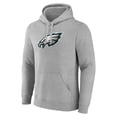 thumbnail image 2 of Men's Heather Gray Philadelphia Eagles Primary Team Logo Fitted Pullover Hoodie, 2 of 3