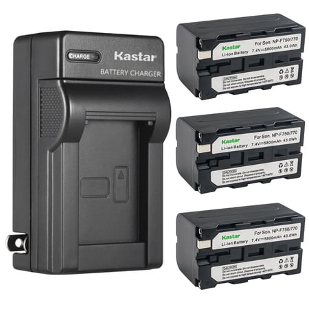 Kastar 3-Pack Battery and AC Wall Charger Replacement for Sony CCD-TR718 CCD-TR728 CCD-TR730 CCD-TR76 CCD-TR760 CCD-TR8000E CCD-TR8100 CCD-TR810 CCD-TR818 CCD-TR840 CCD-TR845 CCD-TR87 CCD-TR8E