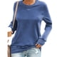 thumbnail image 2 of Blusa básica para mujer cuello redondo de color puro transpirable a la moda para el club para el trabajo ANGGREK Otros, 2 of 6