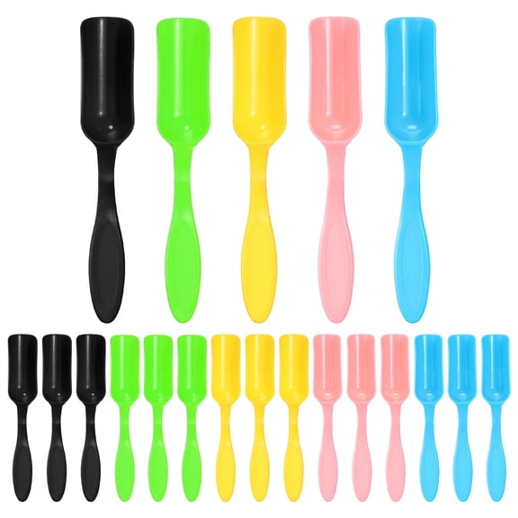 Uxcell 20-Pack Mini Gardening Shovel Spoons, Plastic Garden Soil Scoops for Cultivation Digging Transplanting [Multicolor]