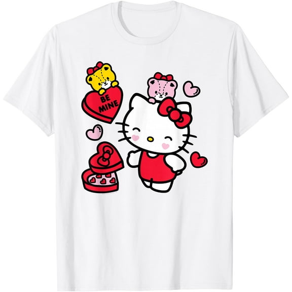 Hello Kitty Be Mine Candy Gifts Valentine's DTG Print Unisex T-Shirt