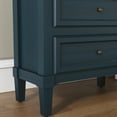thumbnail image 3 of HLR Blue Modern 3-Drawer Nightstand with Storage, Already Assembled Wood Bedside Table End Table for Bedroom, Hallway, 3 of 11