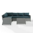 thumbnail image 5 of Bradenton 5Pc Outdoor Wicker Sectional Set Navy/Gray, 5 of 14