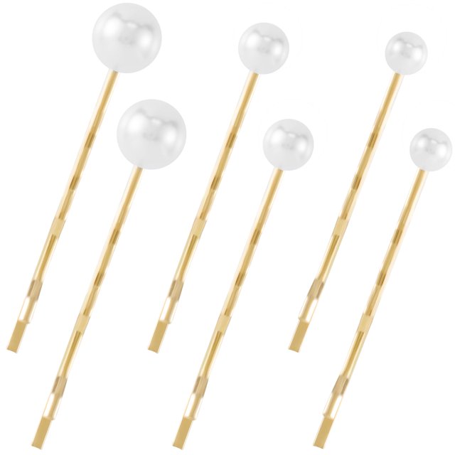 OIIKI 6 Piezas Horquillas para el Cabello con Perlas Pinzas para el Cabello con Perlas 3 tamaños Pasadores para el Cabello con Perlas Horquillas Decorativas para Boda Accesorios para el Cabello con Pe