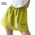 thumbnail image 4 of Robe Courte Décontractée pour Femmes avec Cordon de Serrage, Mini Ligne A, Tout-Aller, Robe Courte Féminine, Mode Taille Haute, Style Coréen pour Sports, Vert Fruit, 2TG, 4 of 7