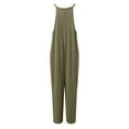 thumbnail image 2 of Vedolay Plus Size Jumpsuits For Women Women's Casual Loose Sleeveless Jumpsuits Long Baggy Pants Rompers Jumpsuits,Green 4XL, 2 of 4