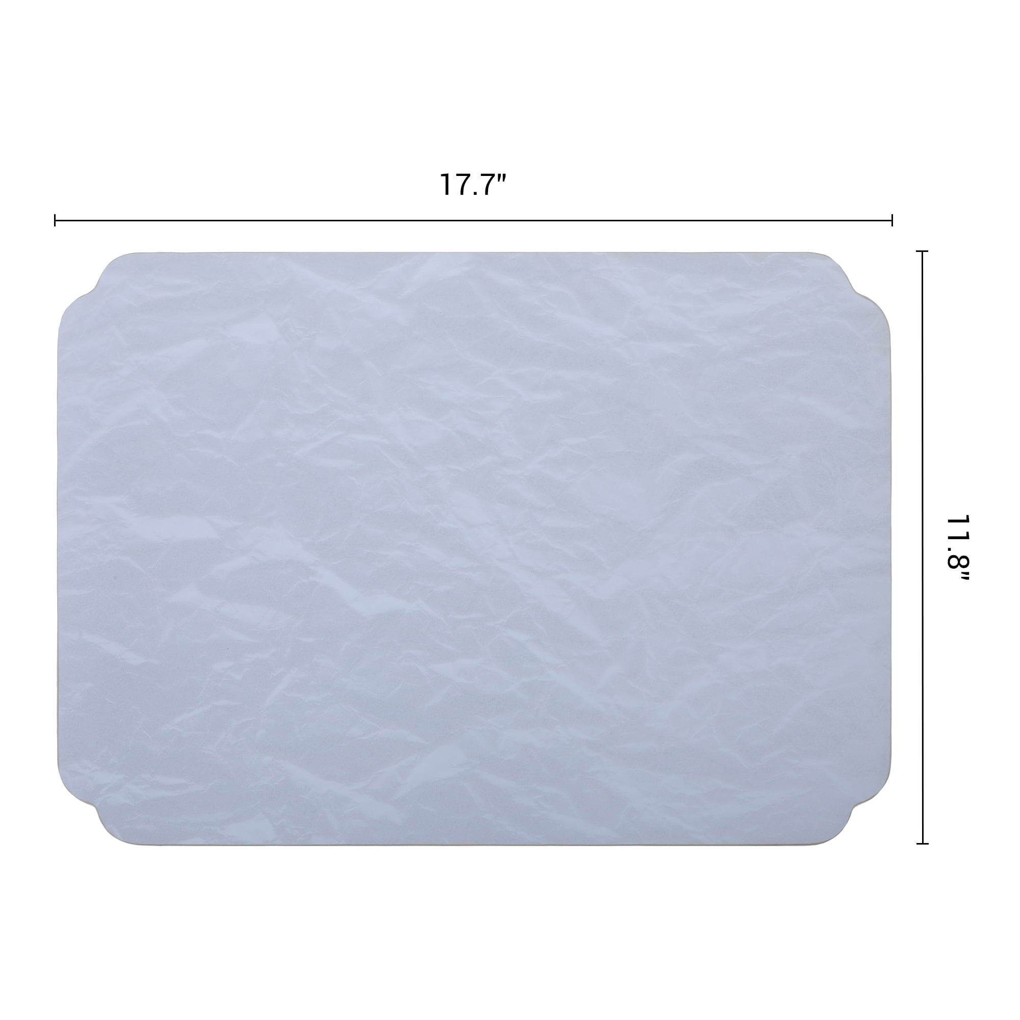 Unique Bargains 4Pcs Faux Leather Table Decor Placemats Ice Blue 17.7x11.8inch
