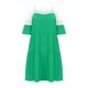thumbnail image 4 of Vestido de sol para mujer Vestido con paneles de encaje y hombros descubiertos Vestido midi de línea A Vestido de mujer Pompotops ghjkhdj4744, 4 of 5