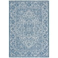 thumbnail image 6 of SAFAVIEH Courtyard Joey Medallion Indoor/Outdoor Area Rug, Navy/Light Grey, 6'7" x 6'7" Round, 6 of 10