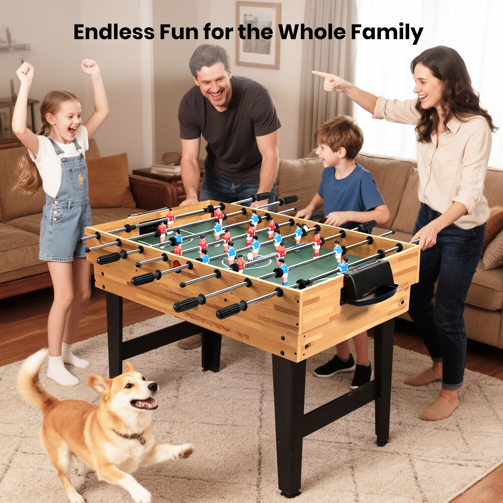 GVDV 13-in-1 Multi Game Table,48"Combo Game Table with Basketball,Foosball,Billiards,Shuffleboard,Bowling,Table Tennis,Chess and More for Game Room